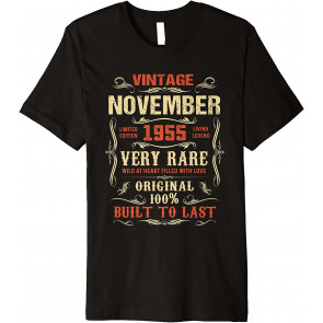 66 Year Old 66th Birthday Gifts Vintage November 1955 T-Shirt