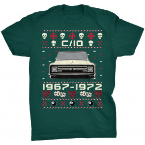 67-72 Chevy C10 Glamour - Ugly Christmas  T-Shirt
