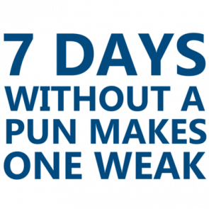 7 Days Without A Pun Makes One Weak  Funny Pun Tshirt