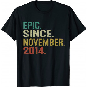 7 Years Old Vintage Epic Since November 2014 7th Birthday T-Shirt
