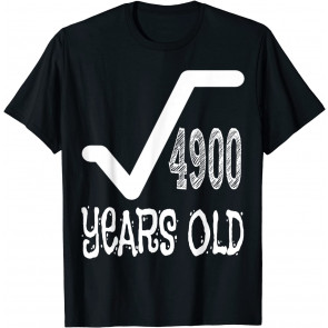 70 Years Old Birthday Mathematics Nerd Geek T-Shirt