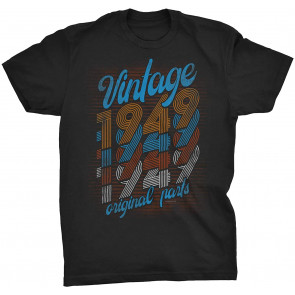 72nd Birthday Gift For Men - Vintage 1949 Original Parts - Retro Birthday  T-Shirt