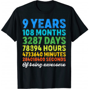9 Years Old Gifts 9th Birthday  T-Shirt