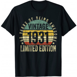 90 Year Old Gifts Vintage 1931 Limited Edition 90th Birthday T-Shirt