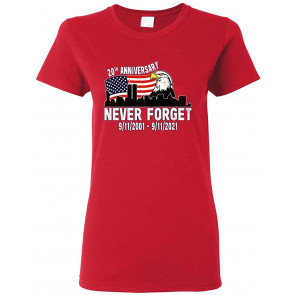 9/11 Memorial 20th Anniversary Never Forget Americana/American T-Shirt