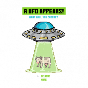 A Ufo Appears What Will You Choose Believe Or Hoax Retro Tshirt