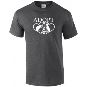 Adopt Animals Heart Love T-Shirt
