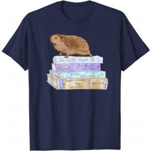Adorable Hedgehog Jane Austen Book Nerd T-Shirt