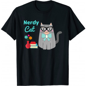 Adorable Nerdy Cat T-Shirt