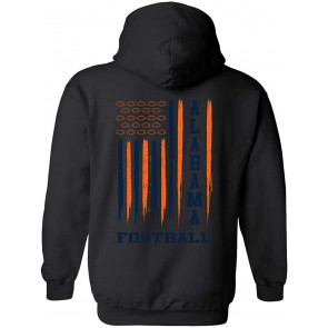 Alabama Team Colors Burnt Orange And Blue Football Flag T-Shirt