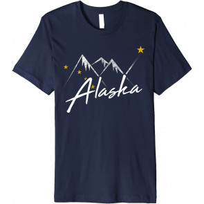 Alaska Flag Mountains  T-Shirt