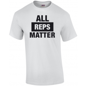 All Reps Matter American Flag Lifting Workout T-Shirt