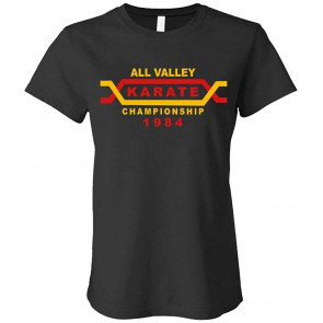 All Valley Karate Tournament - 80's Retro - Ladies Cotton T-Shirt