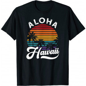 Aloha Hawaii Design Retro Vintage Sunset T-Shirt