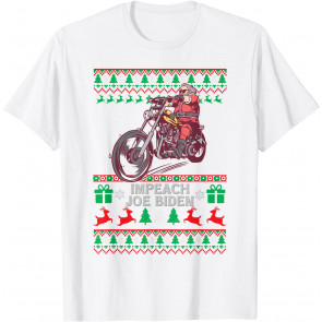 American Biker Santa USA Freedom Political Protest Christmas T-Shirt