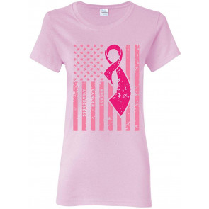 American Breast Cancer Awareness Flag Breast Cancer Awareness T-Shirt