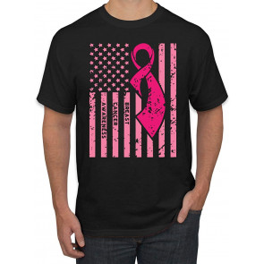 American Breast Cancer Awareness Flag Breast Cancer Awareness T-Shirt