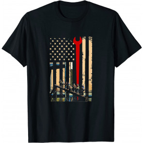 American Flag And Tools T-Shirt