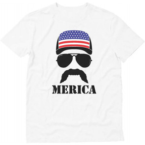 American Flag Cap Hat USA Patriotic T-Shirt