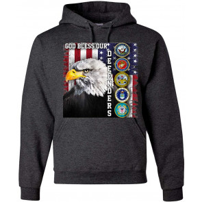 American Flag Godbless Our Defenders Branches Of Military Americana / American T-Shirt