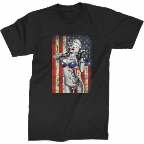 American Flag Marilyn Monroe T-Shirt