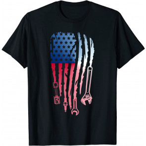 American Flag Mechanic Tools Mechanic T-Shirt