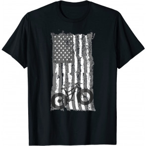 American Flag Patriotic Fat Bike  T-Shirt