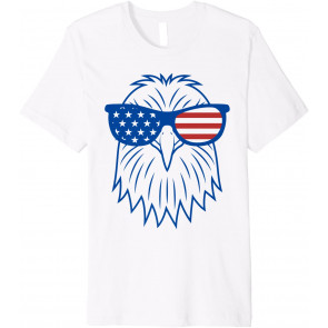 American Flag Sunglasses Patriotic Eagle July 4th T-Shirt