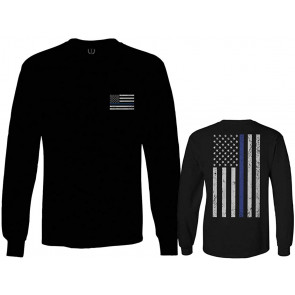 American Flag Thin Blue Line USA Police Support Lives Matter T-Shirt