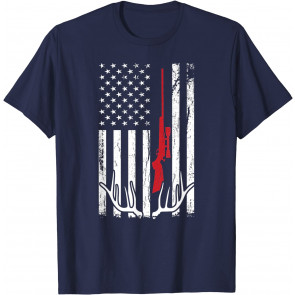 American Flag USA Hunter Hunt T-Shirt