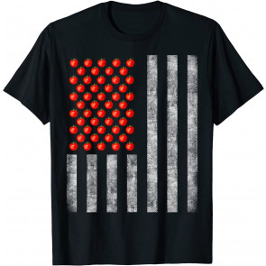 American Flag Vintage Patriotic Farmer USA Love Tomato T-Shirt