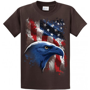 American Icon Patriotic USA Eagle In Front Of American Flag T-Shirt