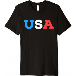 American Red, White, & Blue Patriotic American Sports T-Shirt