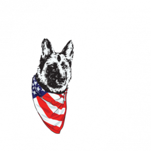 American Sheep Dog Patriotic Tshirt