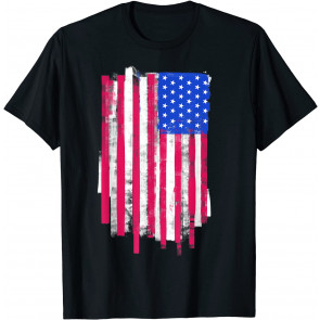American USA Flag Patriotic Gift 4th Of July Men Women Kids T-Shirt
