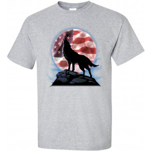 American Wolf Howl T-Shirt