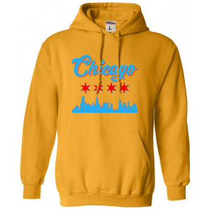 And Chicago Flag City Skyline Sweat T-Shirt