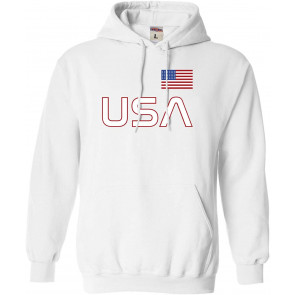 And USA Retro Nasa Font American Flag Sweat T-Shirt