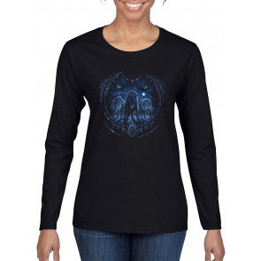 Angry Tribal Wolves Snow And Moon Animal Lover T-Shirt