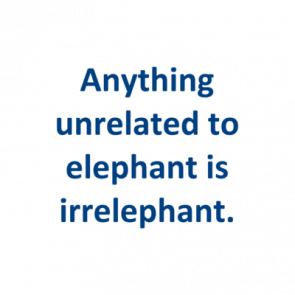 Anything Unrelated To Elephant Is Irrelephant Shirt