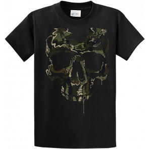 Army Military Camoflauge Skull T-Shirt