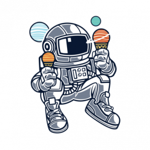 Astronaut Eating Ice Cream Tshirt