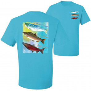 Atlantic Chum Sakeye Salmon Fish Trio T-Shirt