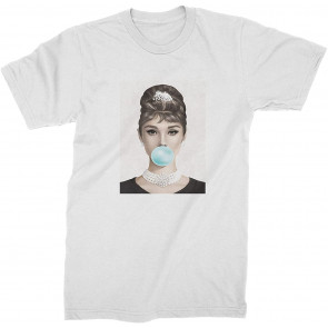 Audrey Hepburn Chewing Bubble Gum T-Shirt