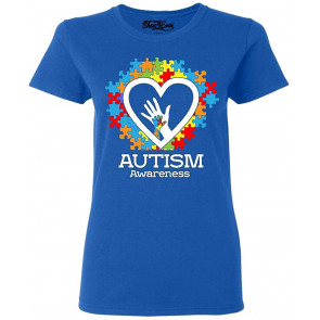 Autism Awareness Hands In Heart  T-Shirt