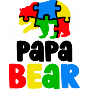 Autism Papa Bear T-Shirt