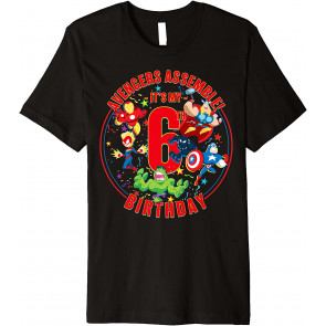 Avengers Assemble It's My 6th Birthday T-Shirt