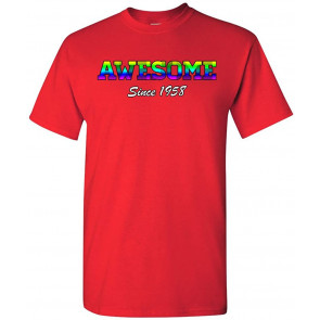 Awesome Since 1958 Colorful Gift Novelty DT T-Shirt