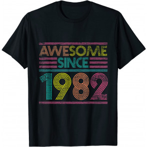 Awesome Since 1982 39th Birthday Gifts 39 Years Old T-Shirt