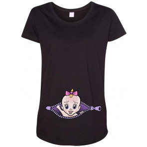 Baby Girl Zipper Cute Maternity DT T-Shirt